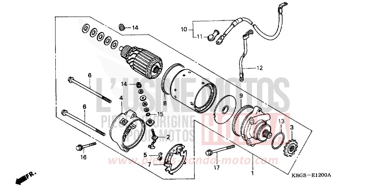 MOTEUR DE DEMARRAGE de CB Two Fifty FATHOM BLUE GRAY (NH318) de 1994